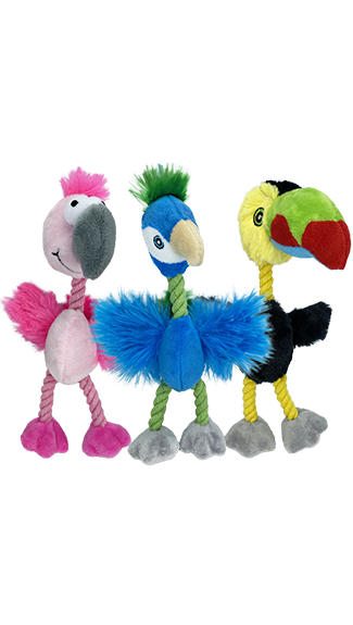 Pet Supplies : Pet Craft Supply Giggling Puffin & Parrot Multi